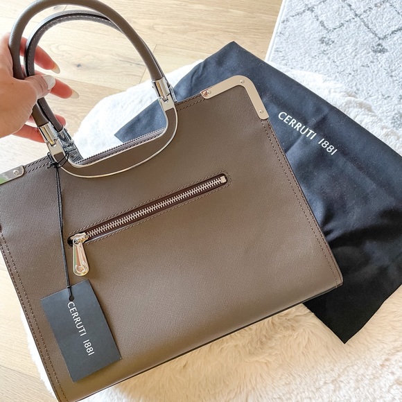 Luxurious Satchel Cerruti 1881 bag. Never used. Mint condition - Picture 10 of 13